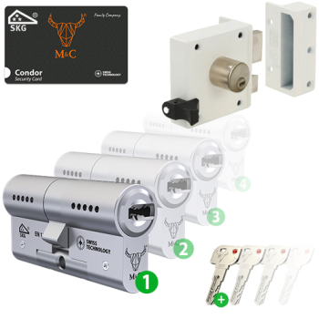 M&C Condor oplegslot (Nemef 4154) - Doornmaat 50 - Draairichting 1 - SKG*** M&C Condor oplegslot (Nemef 4154) - Doornmaat 50 - Draairichting 1 - SKG***